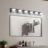 TOBILI 45" Modern 6-Light LED Vanity Light, Sleek Black Bathroom Wall Light Fixture for Mirror, Shower, and Bathroom Decor - 3 of 4