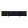 Modern TV Stand for TVs up to 80", LED Gaming Entertainment Center with 2 Drawers & Cabinets for Bedroom, TV and Media Console Table  for Living Room - 4 of 4