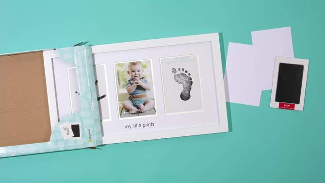 Pearhead Babyprints Photo Frame and Clean Touch Ink Pad, Distressed, 2 of 8, play video