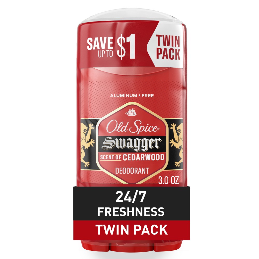 Photos - Deodorant Old Spice Red Collection Swagger Scent  for Men - 2 Pack - 3 oz. 