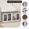Dog Crate Furniture, Large Dog Crate - Heavy Duty Kennel with Divider, All Steel Frame TV Stand/End Table, Farmhouse Style for Large Breed/2 Dogs - 3 of 4