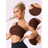Allegra K Women's Off-Shoulder Ribbed Workout Fitness Comfort Sports Bras - 3 of 4