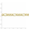 Black Bow Jewelry Men's 7.3mm 10k Yellow Gold Hollow Figaro Chain Necklace - 4 of 4
