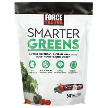 Force Factor Smarter Greens, Summer Berry, 60 Soft Chews