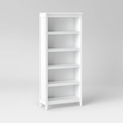 Small white bookcase on sale with doors