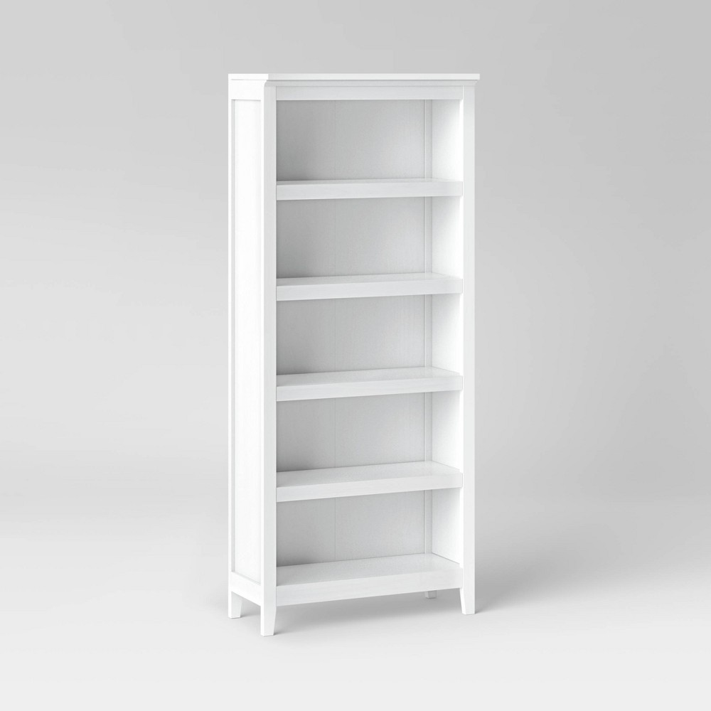 Photos - Wall Shelf 72" Carson 5 Shelf Bookcase White - Threshold™