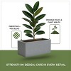 LeisureMod Flora Rectangular Planter with Drainage Holes, All-Weather Stone Pot Indoor Outdoor Flower Plant Pots, Garden Box Patio Yard - 4 of 4