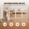 VEVOR Free Standing Dog Gate, 32" H x 96.5" W Freestanding Pet Gate, 4 Panels Foldable Dog Gate,Expandable Dog Barrier with Silent Foot Support,White - 3 of 4