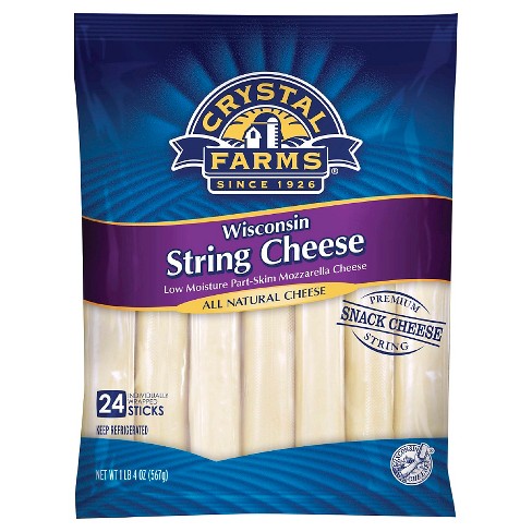 Crystal Farms Wisconsin String Cheese - 24ct : Target