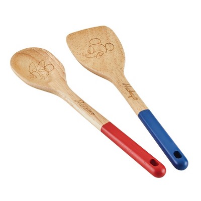 Disney Home Bon Voyage 2pc Turner and Spoon Set: Kitchen Utensil Set, Wood, Hand Wash, Adult, Multicolored — фото 3