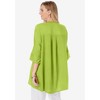 Jessica London Women's Plus Size Hi-Low Linen Tunic - 3 of 4