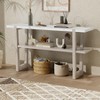 KWPZQEB Narrow Console Table with Marble-Effect Top, Farmhouse Entryway Table with Storage Shelf & Hollow Legs, Sofa Table for Living Room, Hallway - 3 of 4