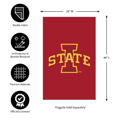 Iowa State University Red and Yellow Nylon Garden Flag