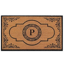 A1HC Natural Coir Durable Anti-Shed Treated Outdoor Entrance Monogrammed Doormat, 36"X72" - 1 of 4