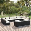 vidaXL Garden Lounge Set Black, Cream - 2 of 4