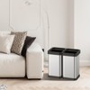 Coucheta stainless Steel Dual Trash & Recycling Bin – Open-Top, Fingerprint-Resistant for Kitchen, Office, Dining Room, Living Room - 3 of 4