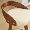 NicBex Swivel Bar Stools Set of 2,25" Counter Height Bar Stools with Padded Seats,Island Chairs with Walnut Finish,Stools for Kitchen Counter - 4 of 4