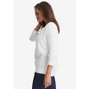 Jessica London Women's Plus Size Fine Gauge Eyelet Cardigan - 4 of 4