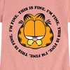 Girls' - Garfield - I'm Fine This Is Fine Fitted Short Sleeve Graphic T-Shirt - image 2 of 4