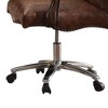 27" Versailles Active Sitting Chair Two Tone Light Brown PU and Cherry Oak - Acme Furniture: Faux Leather, Metal Frame, No Tools Assembly - 2 of 4