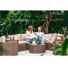 Sunsitt 7pc  Wicker Outdoor Patio Conversation Set Brown - 3 of 4
