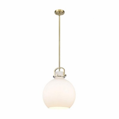 Newton Sphere - 1 Light Stem Hung Pendant In Industrial Style-19.63 Inches Tall and 14 Inches Wide