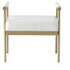 TOV Furniture Diva Performance Vegan Leather Bench in White - 3 of 4