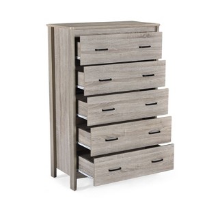 NicBex Modern Tall 5 Drawer Dresser with Metal Handles for Bedroom,Living Room - 1 of 4