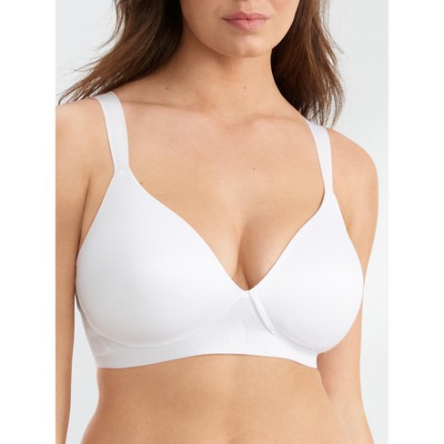 Hanes Ultimate Women's Wireless Bra, Seamless Comfy Support White S