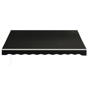 PAGED Retractable Door Awning Water-Resistant Fabric Awning for Door Entrance Aluminum Frame for Gardens, Yard - 1 of 4