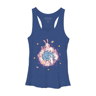 Women's Design By Humans Rabbit Hole By Chofy87 Racerback Tank Top