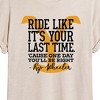 Women's - Yellowstone - Ride Like It's Your Last Time Oversized Graphic T-Shirt - 2 of 4