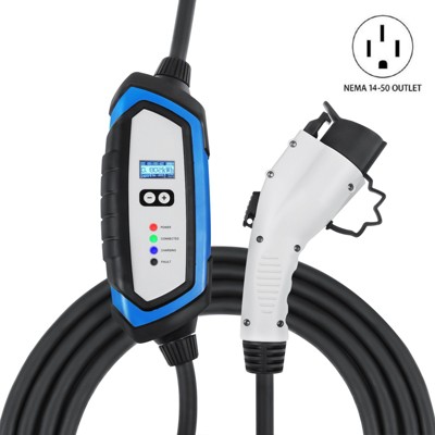 Lectron 240V 32 Amp Level 2 EV Charger with 21ft Extension Cord J1772 Cable & NEMA 14-50 Plug Electric Vehicle Charger