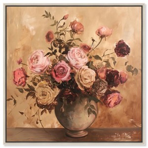 Art Remedy Burgundy Flower Afternoon Floral Glam Art Framed - 1 of 4