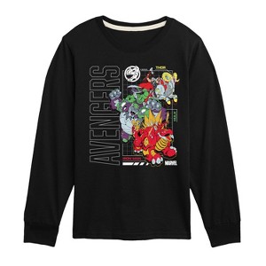 Boys' - Marvel - Avengers Mech Schematic Long Sleeve Graphic T-Shirt - 1 of 4