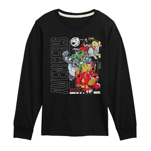 Boys' - Marvel - Avengers Mech Schematic Long Sleeve Graphic T-Shirt - image 1 of 3