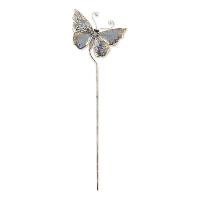39.25" Iron Butterfly Garden Stake Gold - Zingz & Thingz