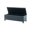 CAVINAS 49" Tufted Storage Ottoman Bench,Footstool with Espresso Birch Legs and Soft-Close Lid,Storage Bench for Bedroom,Living Room,Entryway - 2 of 4