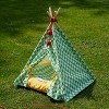ZEZE Checkered Tent Pet House-Green - 4 of 4