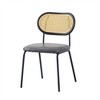 SKRAN Set of 2 Modern Simple Style Dining Chair, PU leather Black Metal Pipe ＆ PP Back Dining Room Furniture Chair for Kitchen, Home - 2 of 4