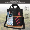 OPUX Wine Bag, 4,6 Bottle Cooler Insulated Tote Carrier Travel Picnic BYOB, Leakproof Padded Portable Party Christmas Gift - 2 of 4