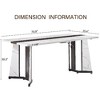 CAVINAS Industrial Rustic Dining Table with Dual-Color Top, 70.9" Rectangular Large Dining Table for 8, Marble Grain Waterproof Large Desk - 2 of 4