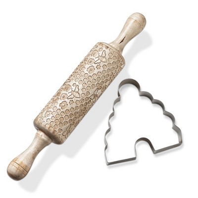 tagltd Honeybee Embossed Pin & Hive Cut Set of 2