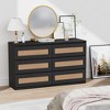 Whizmax Rattan Dresser for Bedroom, 6 Drawer Dresser for Bedroom, Modern Wide Chest of Drawers with Anti-Tip Kit, for Bedroom, Living Room, Hallway - 4 of 4