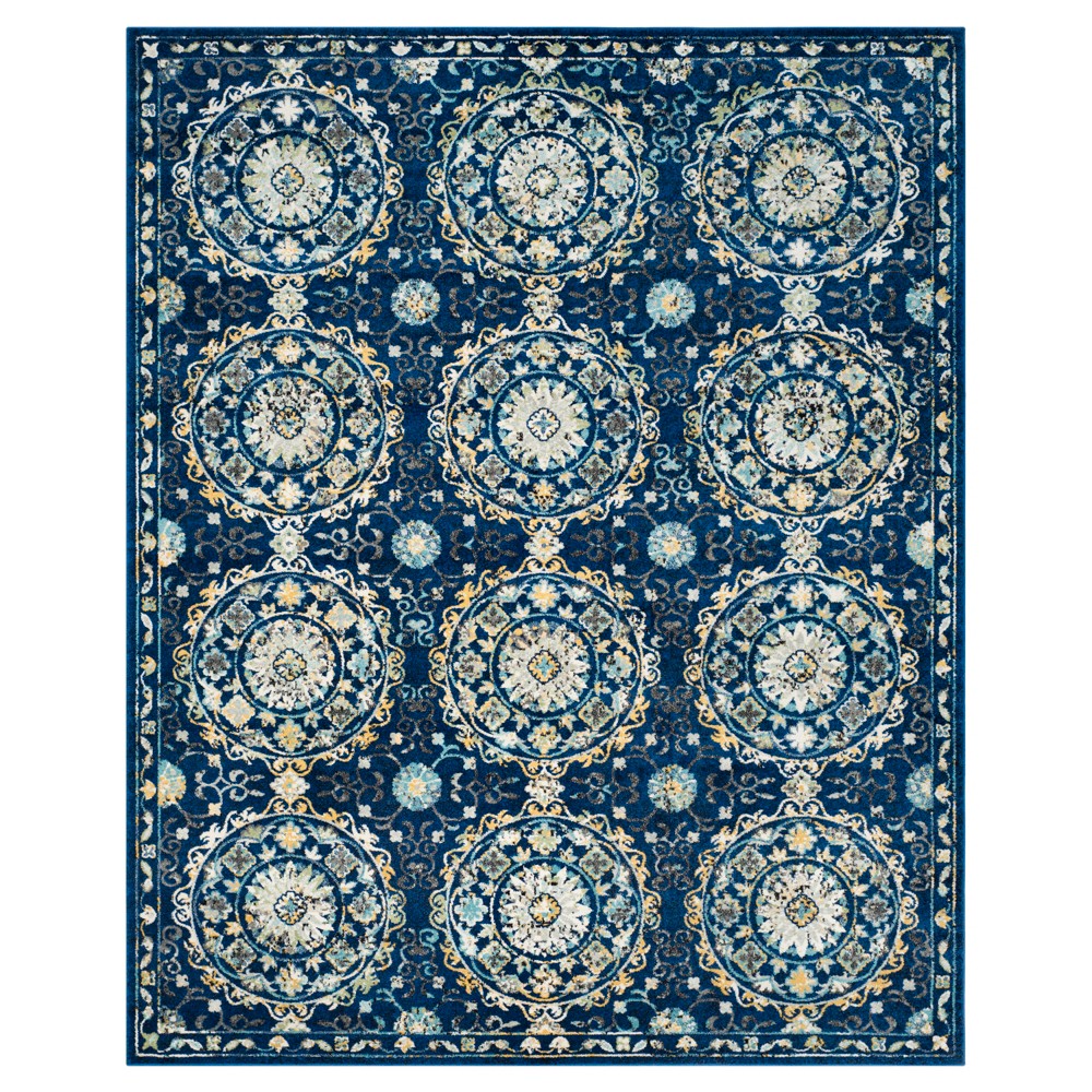 8'x10' Evoke Medallion Area Rug Navy/Ivory - Safavieh