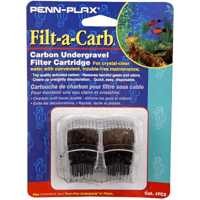 Penn-Plax Filt-a-Carb Replacement Activated Carbon Media Cartridges