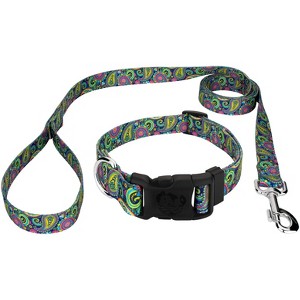 Country Brook Petz Deluxe Bright Paisley Dog Collar and Leash - 1 of 4