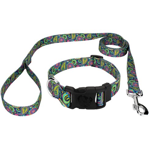 Country Brook Petz Deluxe Bright Paisley Dog Collar And Leash (1/2 Inch,  Extra Small) : Target