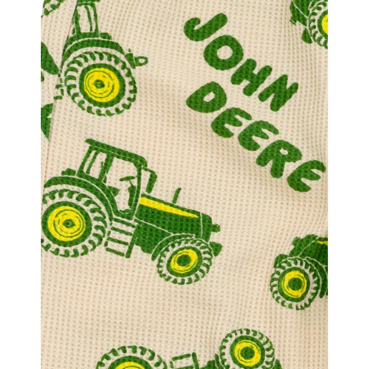 John Deere Tractor Waffle Knit Pullover Henley Hoodie and Jogger Pants Outfit Set Newborn to Infant - thumbnail 7