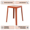 LeisureMod Tresse Stackable Dining Stool – Mid-Century Modern Square Backless Wicker-Top Seat Indoor Outdoor Use for Kitchen, Patio, Garden Set of 2 - 4 of 4
